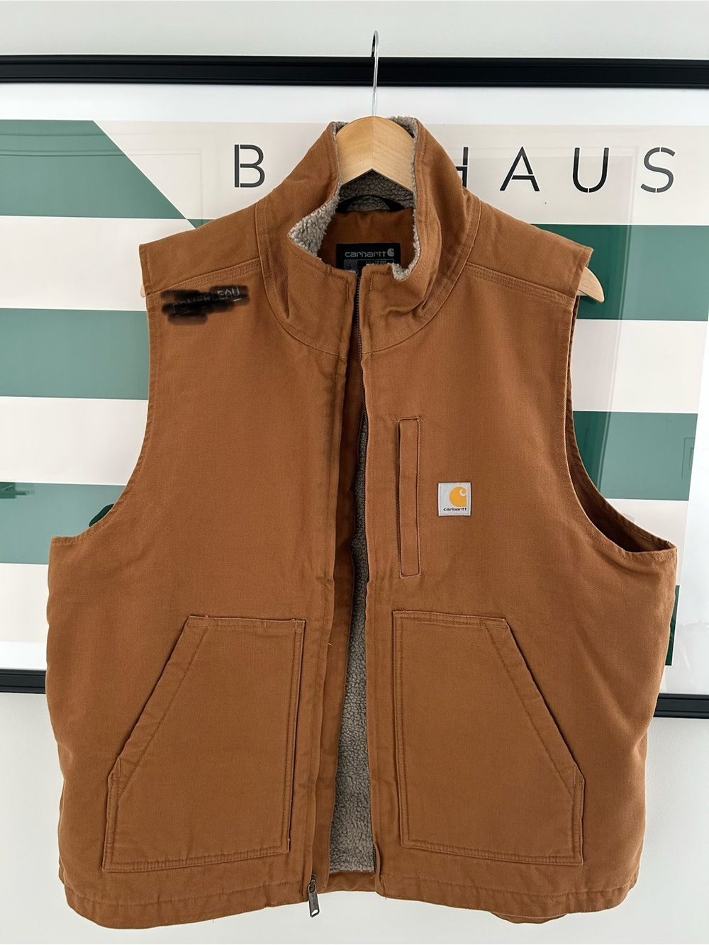 Carhartt Men's Brown Insulated Sherpa Work Vest